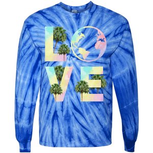 Save Love World Palm Trees Plant Day Tee Save The Plants Cute Gift Tie-Dye Long Sleeve Shirt