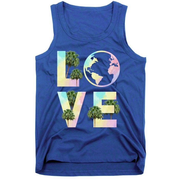 Save Love World Palm Trees Plant Day Tee Save The Plants Cute Gift Tank Top