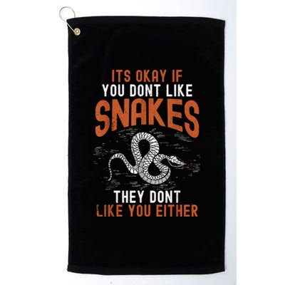 Snake Lovers Women Men Men Boy Girl Herpetology Platinum Collection Golf Towel