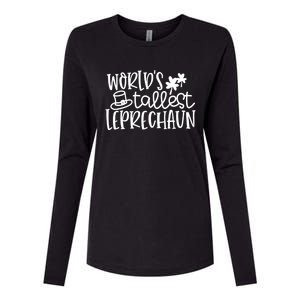 Shamrock Lucky Worlds Tallest Leprechaun St Patricks Da Gift Womens Cotton Relaxed Long Sleeve T-Shirt