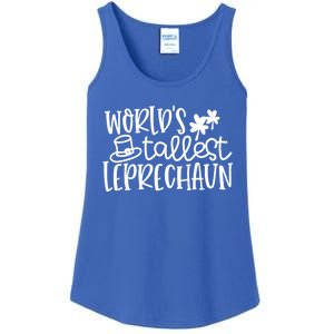 Shamrock Lucky Worlds Tallest Leprechaun St Patricks Da Gift Ladies Essential Tank