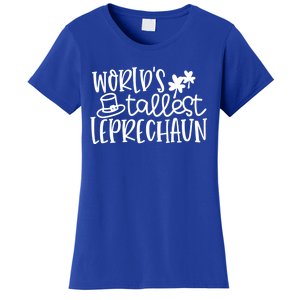 Shamrock Lucky Worlds Tallest Leprechaun St Patricks Da Gift Women's T-Shirt