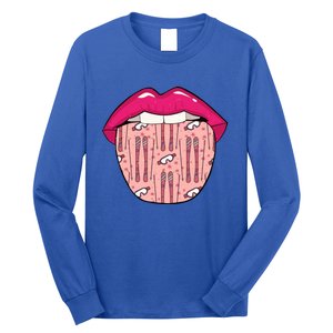 Skier Lips Winter Sports Meaningful Gift Ski Skiing Meaningful Gift Long Sleeve Shirt