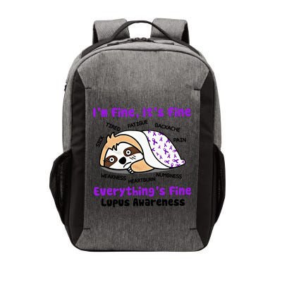 Sloth Lupus Warrior I'm Fine It's Fine Everything's Fine Invisible Illness Vector Backpack