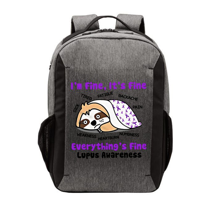 Sloth Lupus Warrior I'm Fine It's Fine Everything's Fine Invisible Illness Vector Backpack