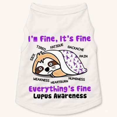 Sloth Lupus Warrior I'm Fine It's Fine Everything's Fine Invisible Illness Doggie Tank