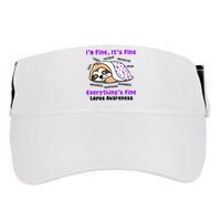 Sloth Lupus Warrior I'm Fine It's Fine Everything's Fine Invisible Illness Adult Drive Performance Visor