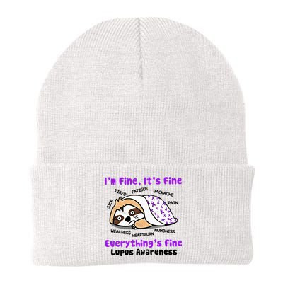 Sloth Lupus Warrior I'm Fine It's Fine Everything's Fine Invisible Illness Beanie