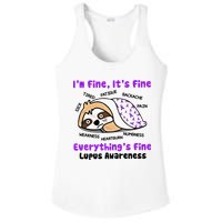 Sloth Lupus Warrior I'm Fine It's Fine Everything's Fine Invisible Illness Ladies PosiCharge Competitor Racerback Tank