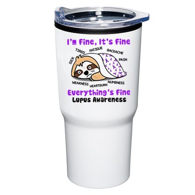 Sloth Lupus Warrior I'm Fine It's Fine Everything's Fine Invisible Illness Tumbler