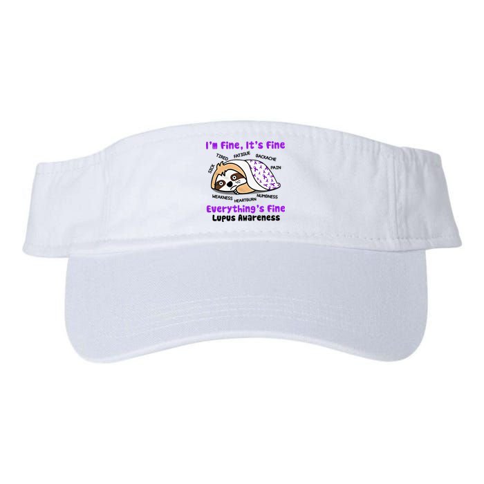 Sloth Lupus Warrior I'm Fine It's Fine Everything's Fine Invisible Illness Visor