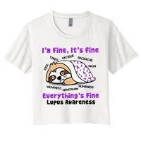 Sloth Lupus Warrior I'm Fine It's Fine Everything's Fine Invisible Illness Crop Top