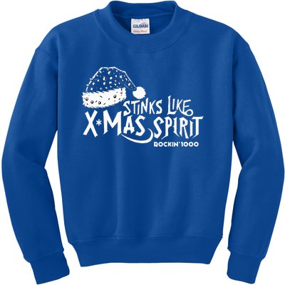 Stinks Like Xmas Spirit Rockin'1000  Kids Sweatshirt