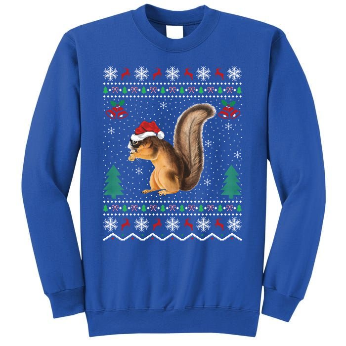 Squirrel Lover Xmas Ugly Santa Hat Squirrel Christmas Gift Sweatshirt