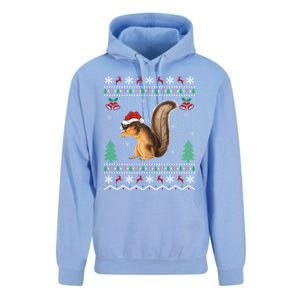 Squirrel Lover Xmas Ugly Santa Hat Squirrel Christmas Gift Unisex Surf Hoodie