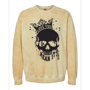 Skull Love You Colorblast Crewneck Sweatshirt