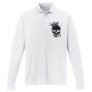 Skull Love You Performance Long Sleeve Polo