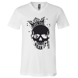 Skull Love You V-Neck T-Shirt