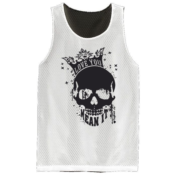 Skull Love You Mesh Reversible Basketball Jersey Tank