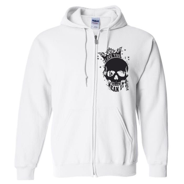 Skull Love You Full Zip Hoodie