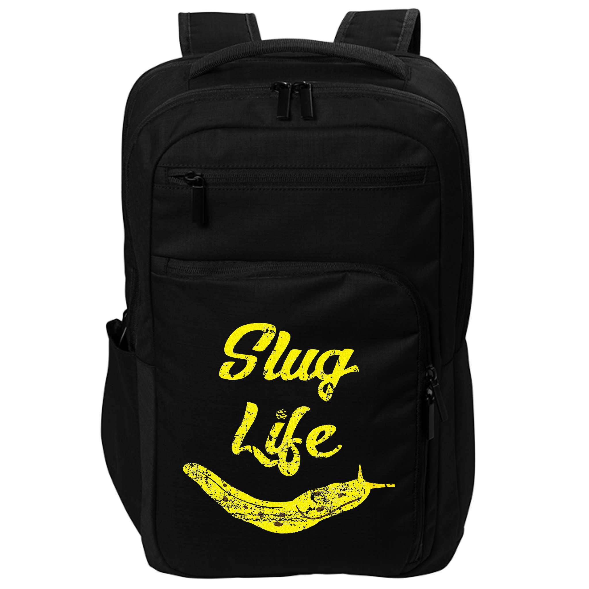 Slug Life Yellow Banana Slug Distressed Impact Tech Backpack