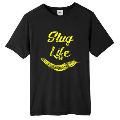 Slug Life Yellow Banana Slug Distressed Tall Fusion ChromaSoft Performance T-Shirt