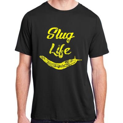 Slug Life Yellow Banana Slug Distressed Adult ChromaSoft Performance T-Shirt