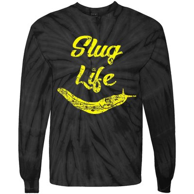 Slug Life Yellow Banana Slug Distressed Tie-Dye Long Sleeve Shirt