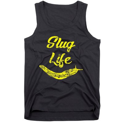 Slug Life Yellow Banana Slug Distressed Tank Top