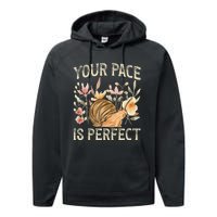 Snail Lover Your Pace Is Perfect Snail Performance Fleece Hoodie