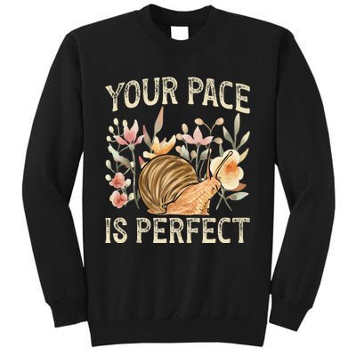 Snail Lover Your Pace Is Perfect Snail Tall Sweatshirt