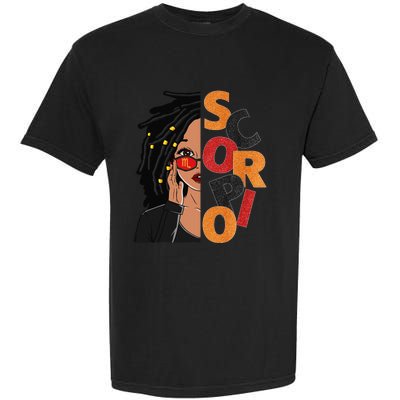 Scorpio Loc'd Zodiac Signs Birthday Black Woman Garment-Dyed Heavyweight T-Shirt