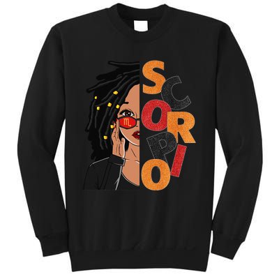 Scorpio Loc'd Zodiac Signs Birthday Black Woman Sweatshirt