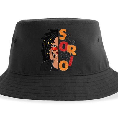 Scorpio Loc'd Zodiac Signs Birthday Black Woman Sustainable Bucket Hat