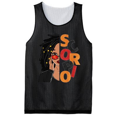 Scorpio Loc'd Zodiac Signs Birthday Black Woman Mesh Reversible Basketball Jersey Tank