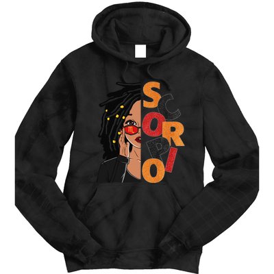 Scorpio Loc'd Zodiac Signs Birthday Black Woman Tie Dye Hoodie