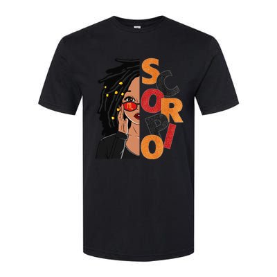 Scorpio Loc'd Zodiac Signs Birthday Black Woman Softstyle® CVC T-Shirt