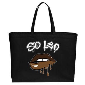 So Leo Zodiac Sign Melanin Lips Black Horoscope Meaningful Gift Cotton Canvas Jumbo Tote