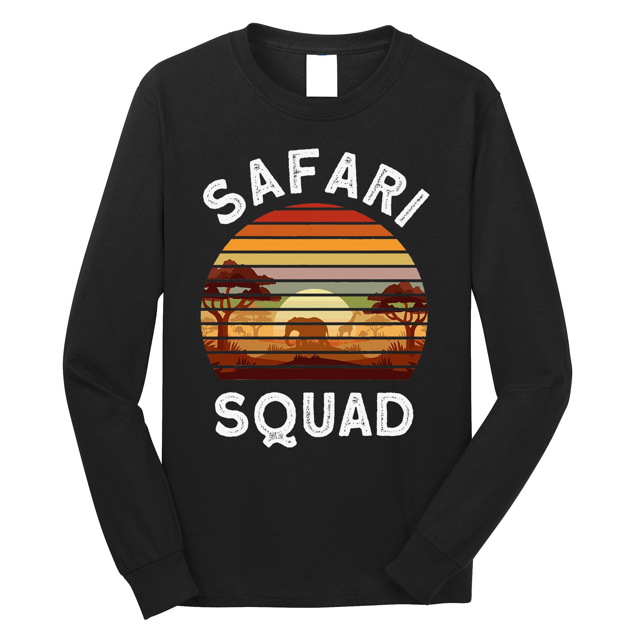 Safari Lovers Zoo Safari Squad Safari Birthday Long Sleeve Shirt
