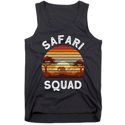 Safari Lovers Zoo Safari Squad Safari Birthday Tank Top