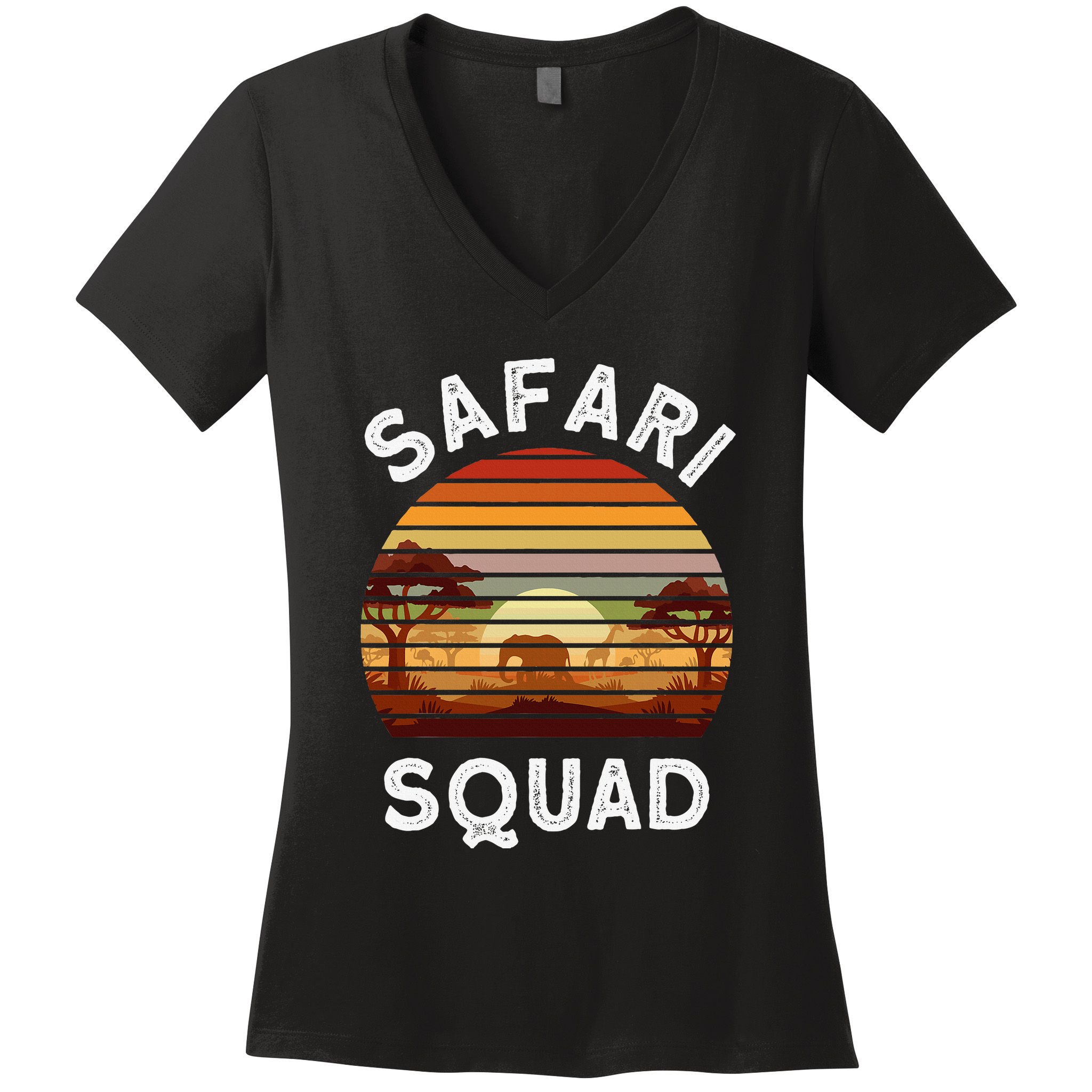 Safari Lovers Zoo Safari Squad Safari Birthday Women's V-Neck T-Shirt