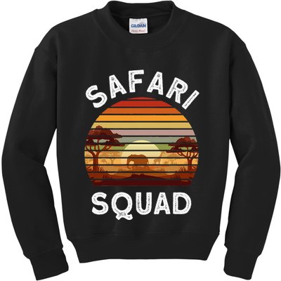 Safari Lovers Zoo Safari Squad Safari Birthday Kids Sweatshirt