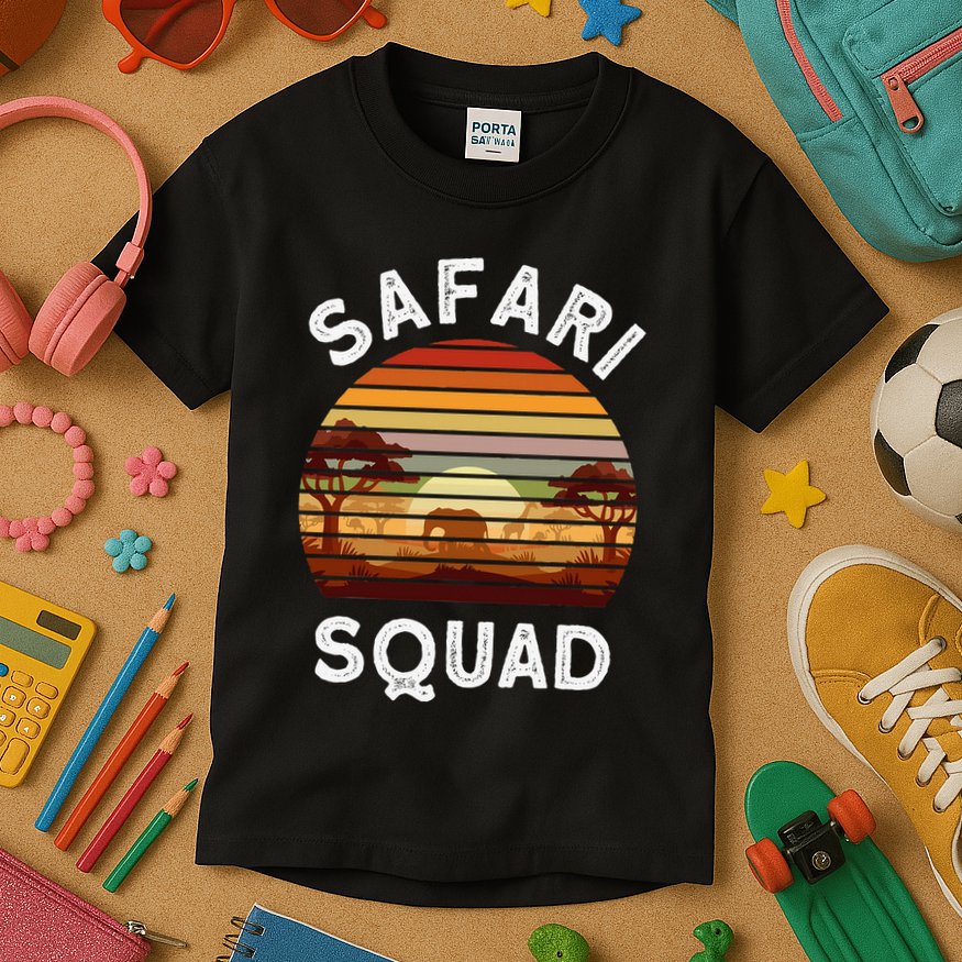 Safari Lovers Zoo Safari Squad Safari Birthday Kids T-Shirt