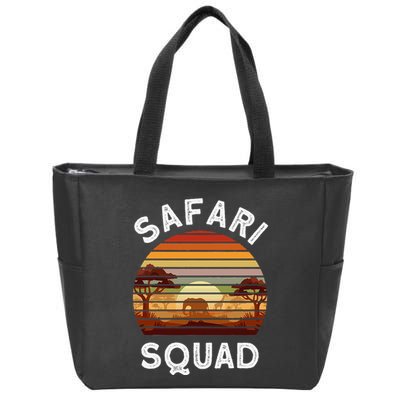 Safari Lovers Zoo Safari Squad Safari Birthday Zip Tote Bag