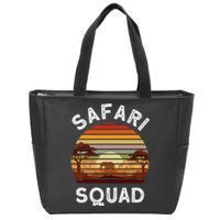 Safari Lovers Zoo Safari Squad Safari Birthday Zip Tote Bag