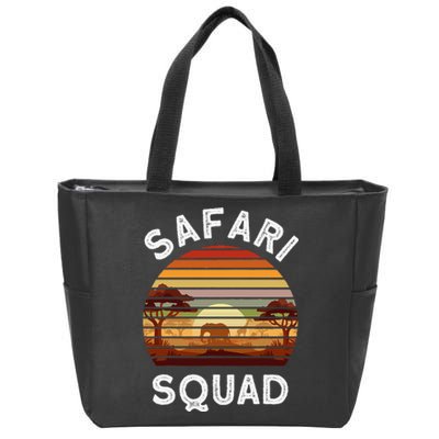 Safari Lovers Zoo Safari Squad Safari Birthday Zip Tote Bag