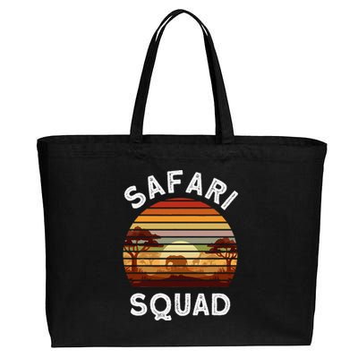 Safari Lovers Zoo Safari Squad Safari Birthday Cotton Canvas Jumbo Tote