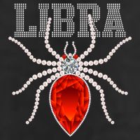 Spider Libra Zodiac Gift 7 Panel Mesh Trucker Snapback Hat