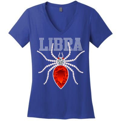 Spider Libra Zodiac Gift Women's V-Neck T-Shirt