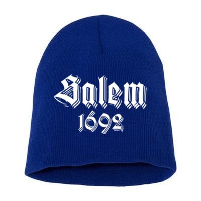 Salem Massachusetts 1692 Vintage Witchcraft Goth Witch Cool Gift Short Acrylic Beanie